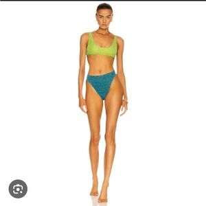 Oseree Green and Blue Bikini